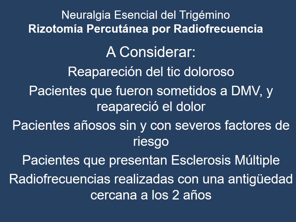 Neuralgia Esencial del Trigémino - Dr Guillermo Larrarte